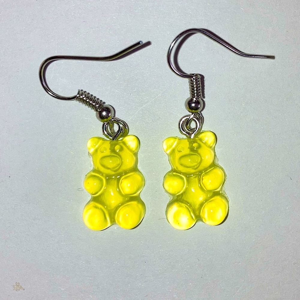 Yellow Gummy Bear Earrings